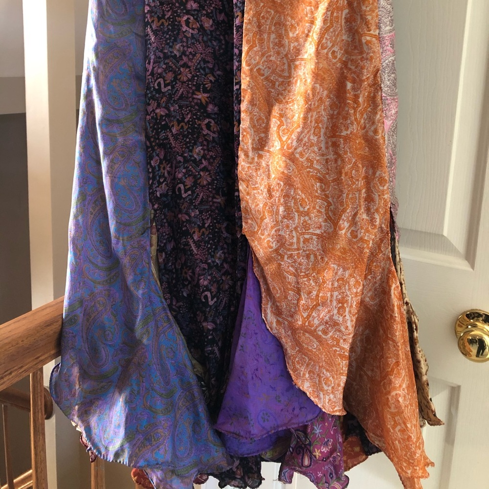 Silk wrap skirt